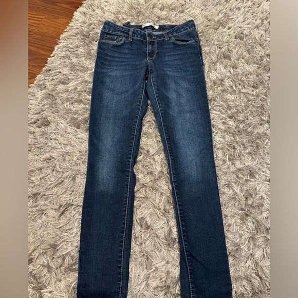 Levi's 710 Ankle Super Skinny Jeans GIRLS Sz 12 Blue Wash Adj Waist - Picture 1 of 4